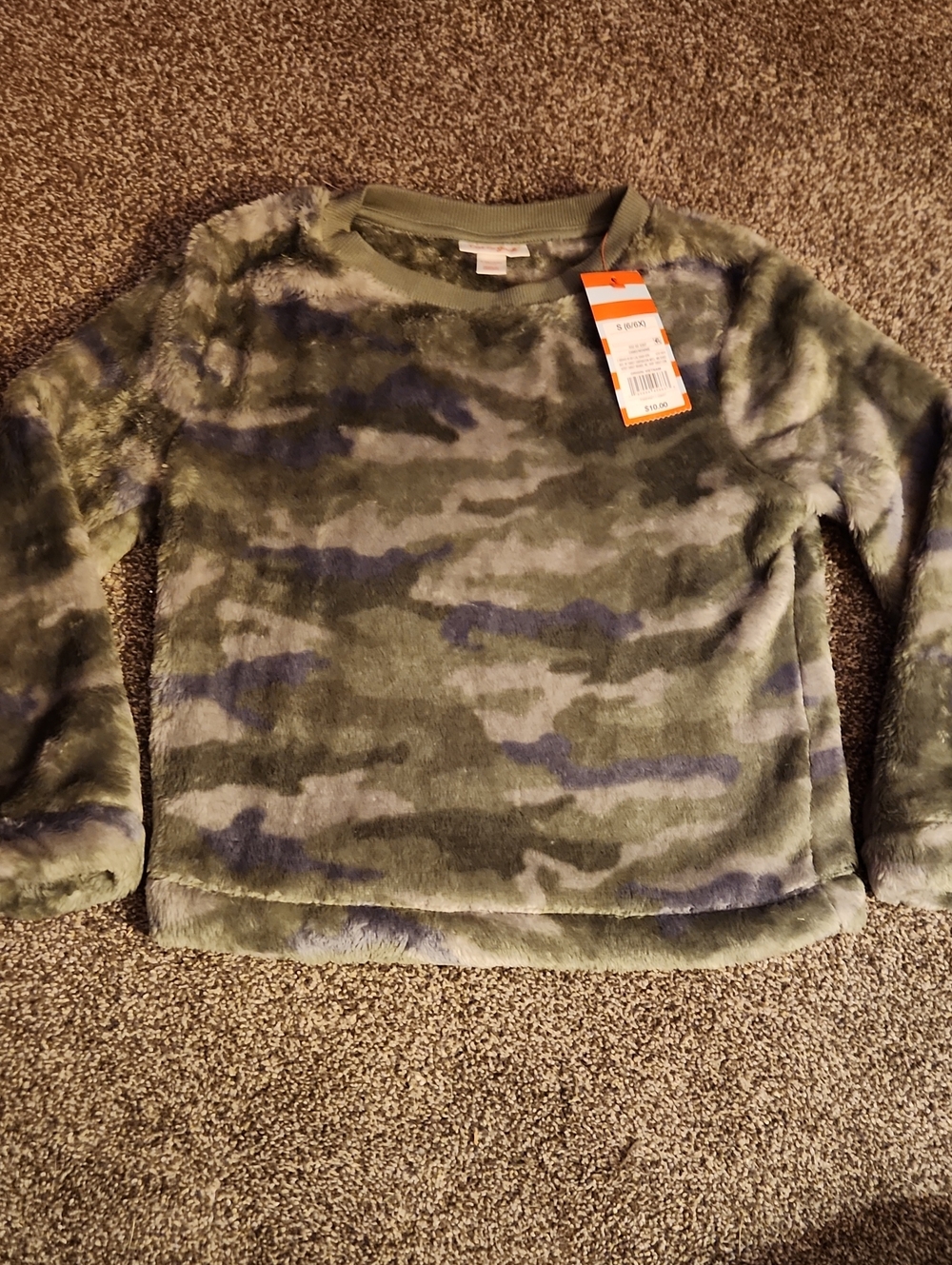 NWT Cat & Jack - Fuzzy Youth Sweater - Size Youth Small (6)